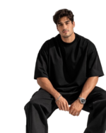 Stylogist Premium Drop Shoulder Tee (Black) - Image 4