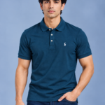Premium Polo Shirt – Zinc Blue