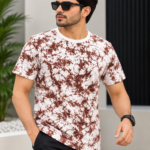 Imported China Acid Wash T-Shirt – Maroon & White